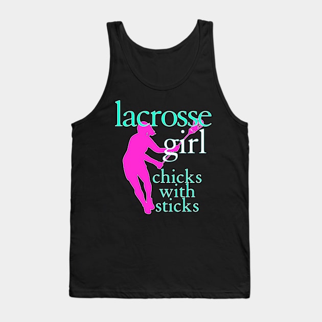 Lacrosse Girl Chicks With Sticks Tank Top by vintageinspired